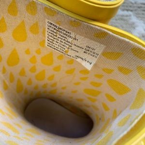 Yellow rain boots